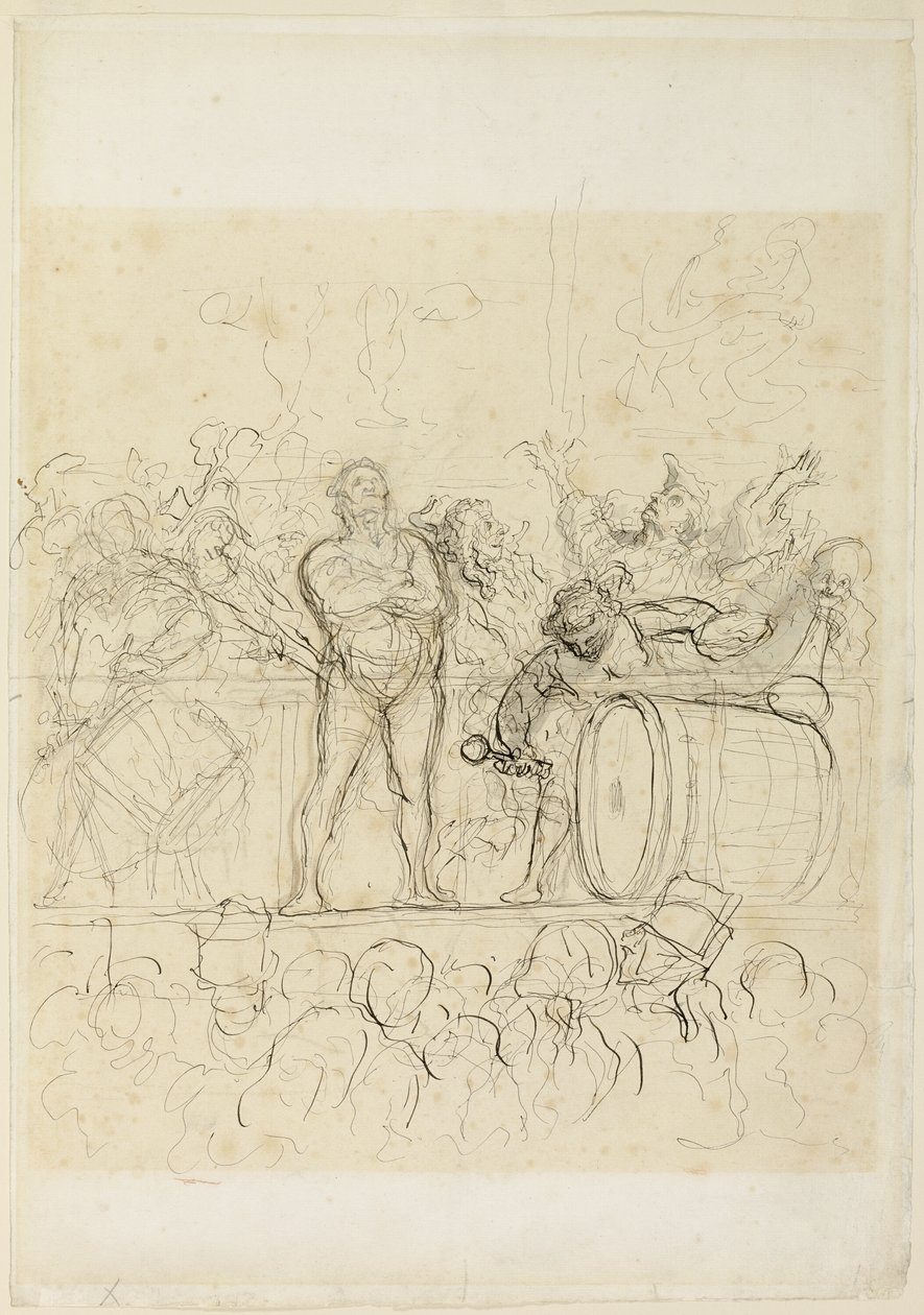 Vedlejší show (La Parade) od Honoré Victorin Daumier
