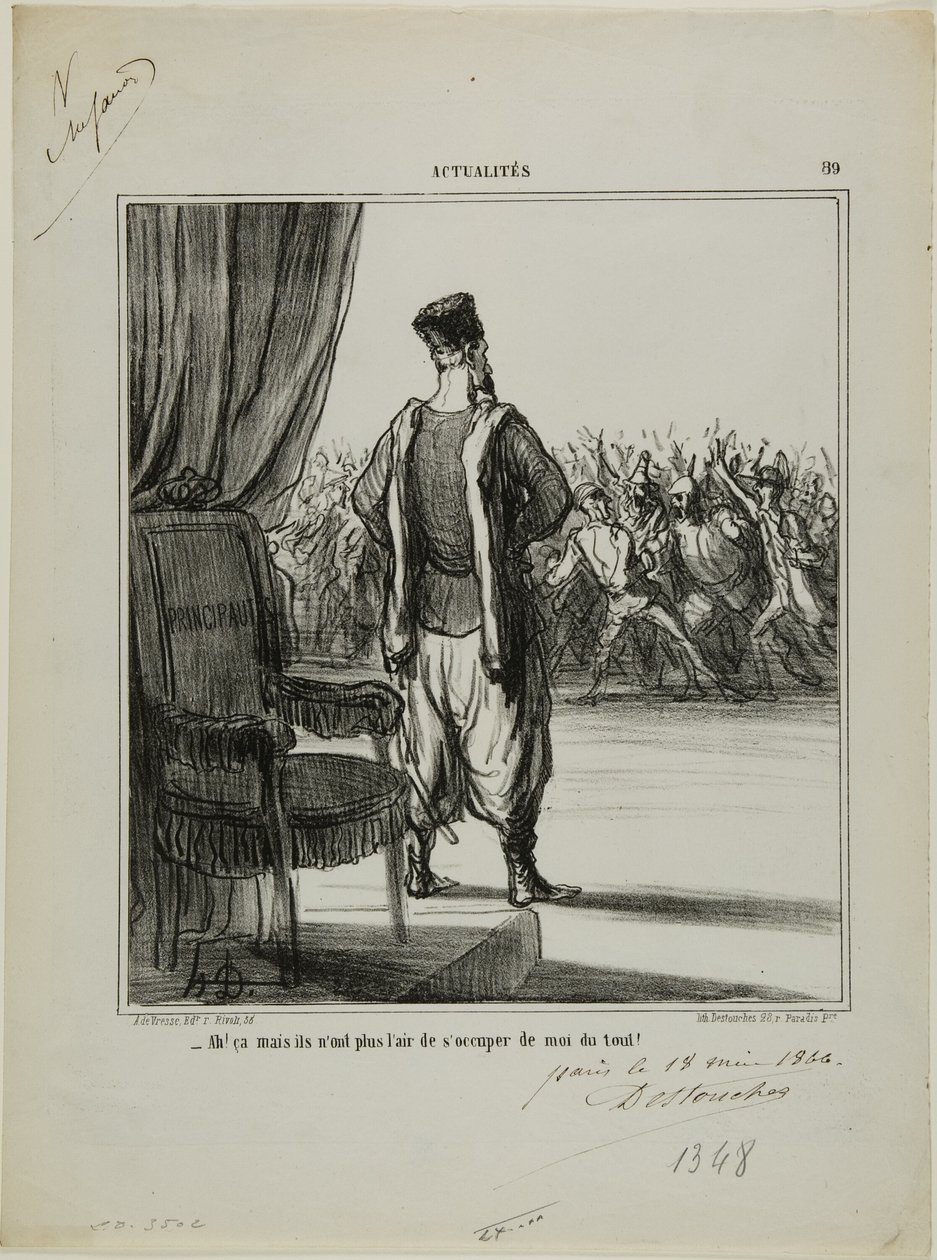 "Co s tím..., zdá se, že už o mě nemají zájem," talíř 89 z Actualités od Honoré Victorin Daumier
