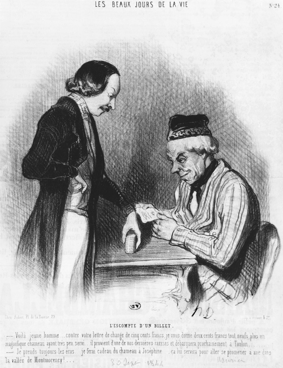 Slevový lístek, 30. září 1844 od Honoré Daumier
