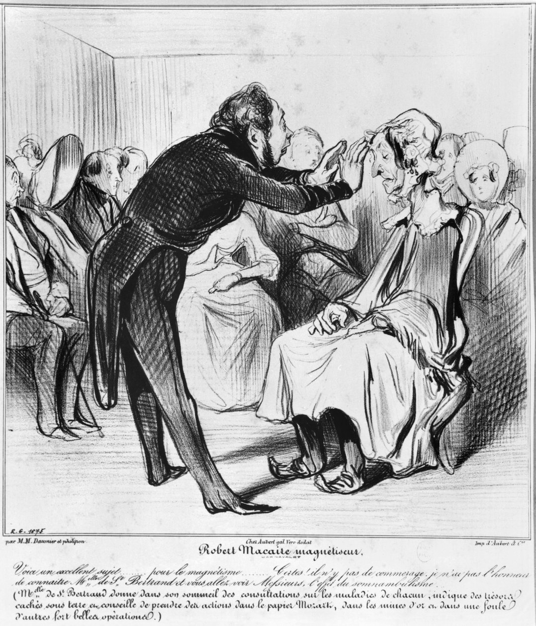 Robert Macaire hypnotizuje od Honoré Daumier