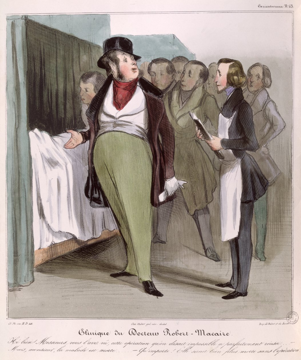 Klinika Dr. Roberta-Macaire od Honoré Daumier