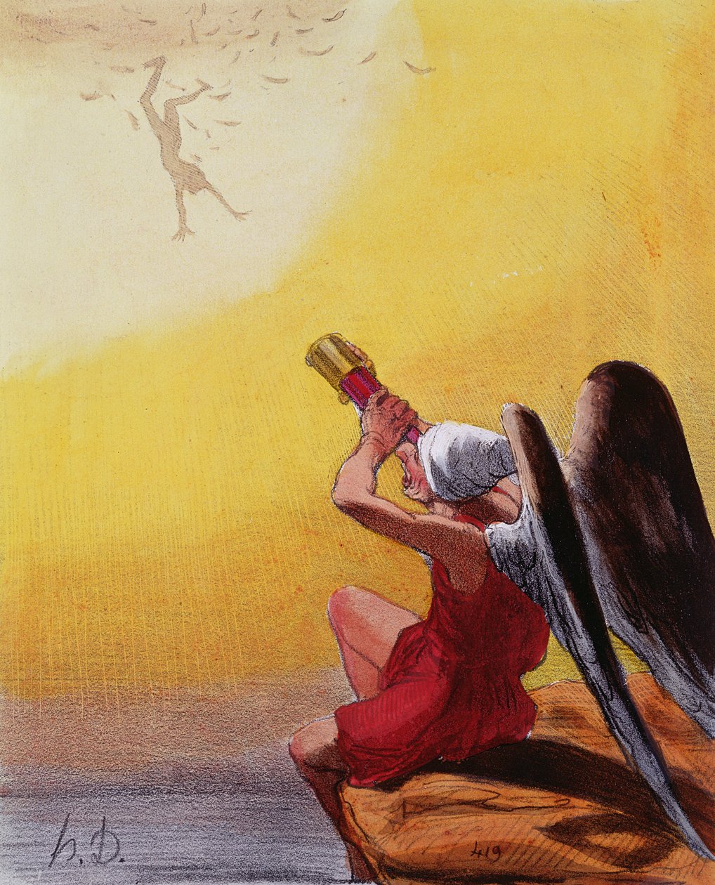 Ikarův pád od Honoré Daumier
