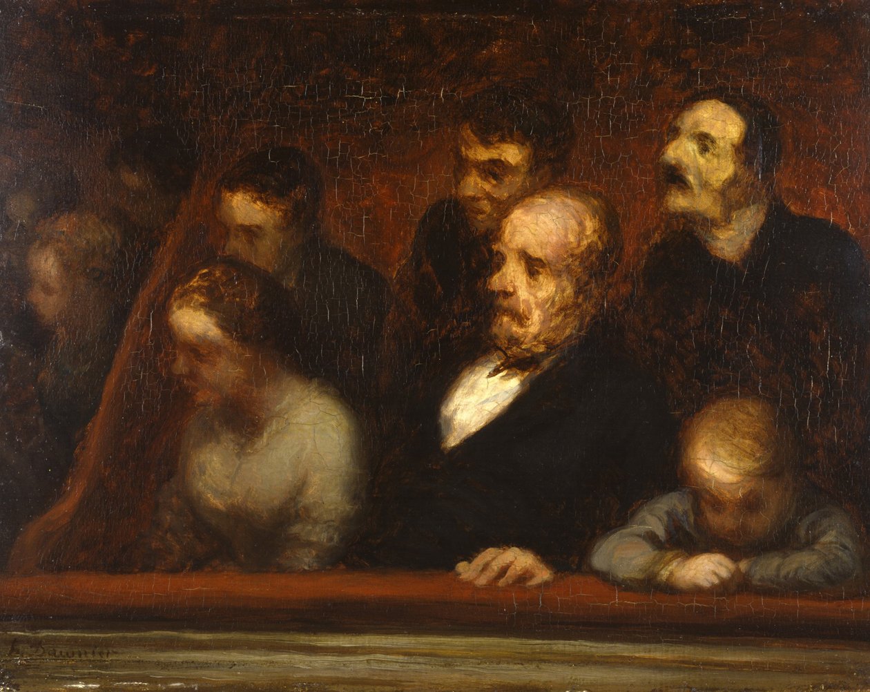 The Loge, kolem roku 1857 od Honoré Daumier