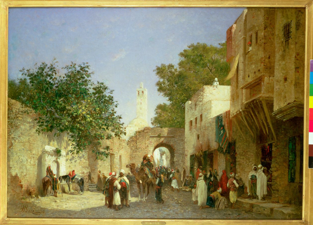 Arabská pouliční scéna, 1872 od Honore Boze