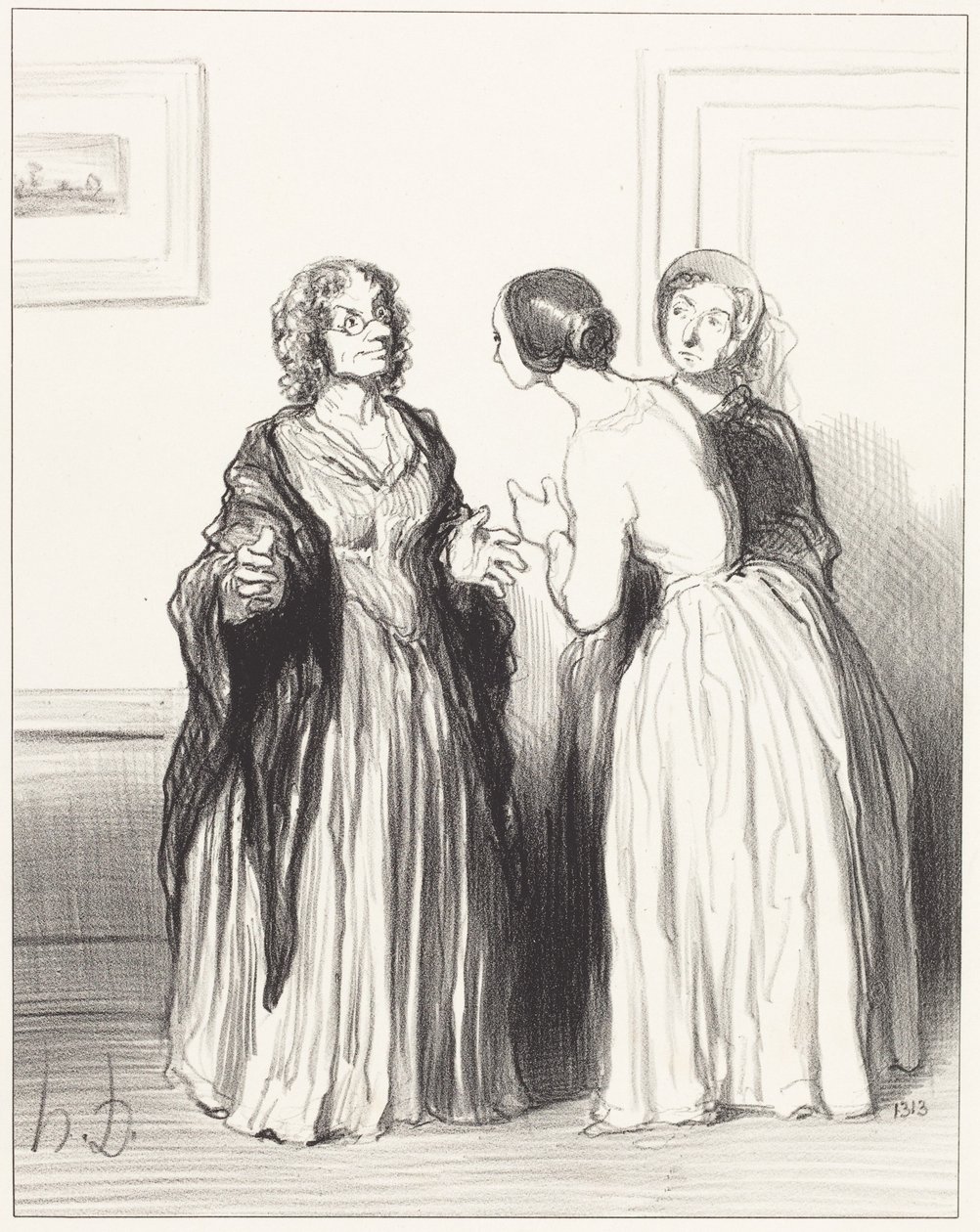 (První modrá punčocha) - Využijme příležitosti... od Honoré Daumier