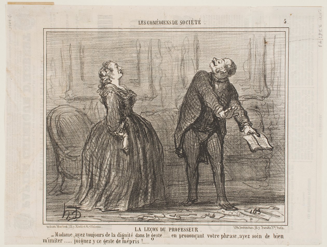 Lekce od profesora od Honoré Daumier