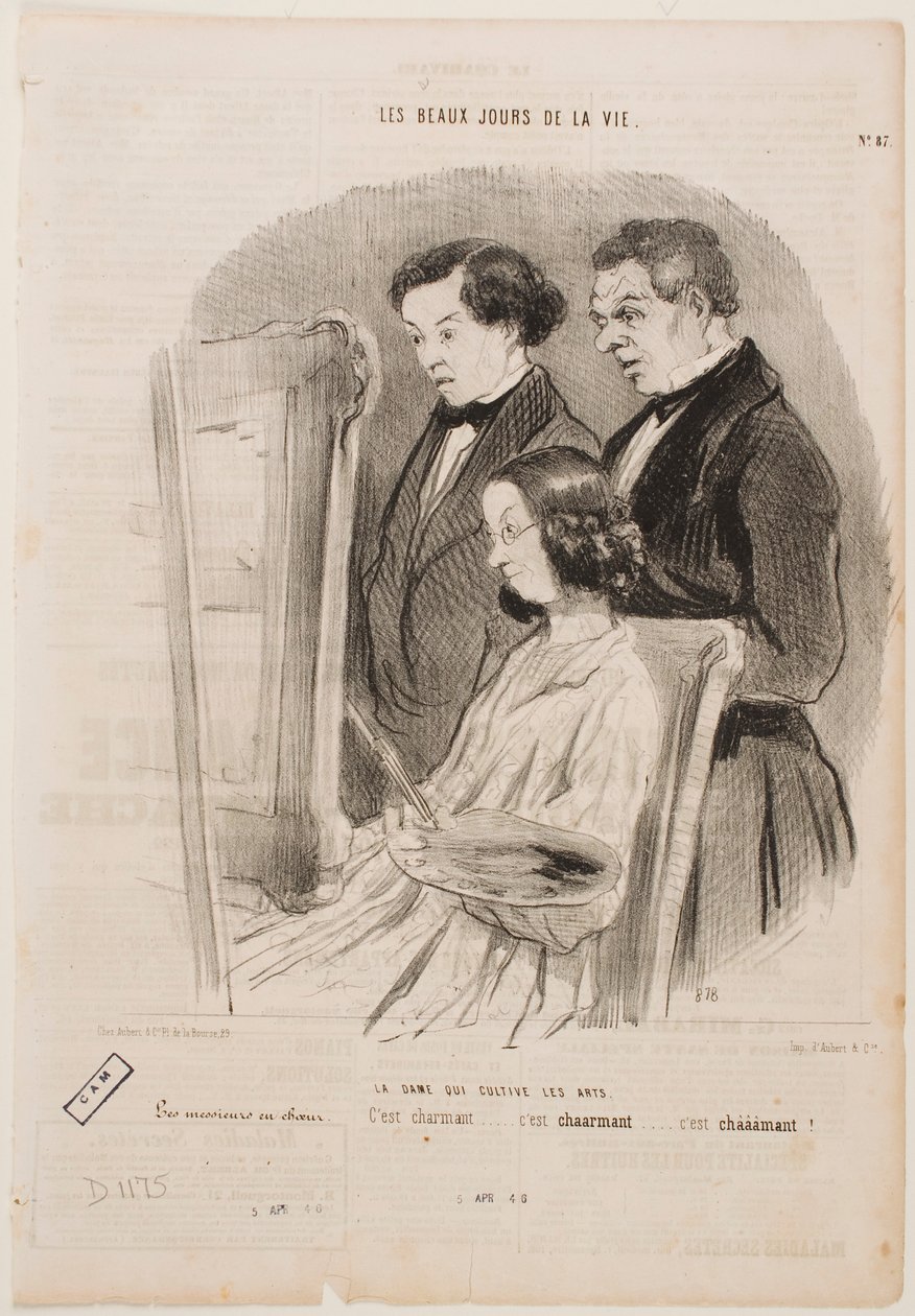 Dáma, která se věnuje umění od Honoré Daumier