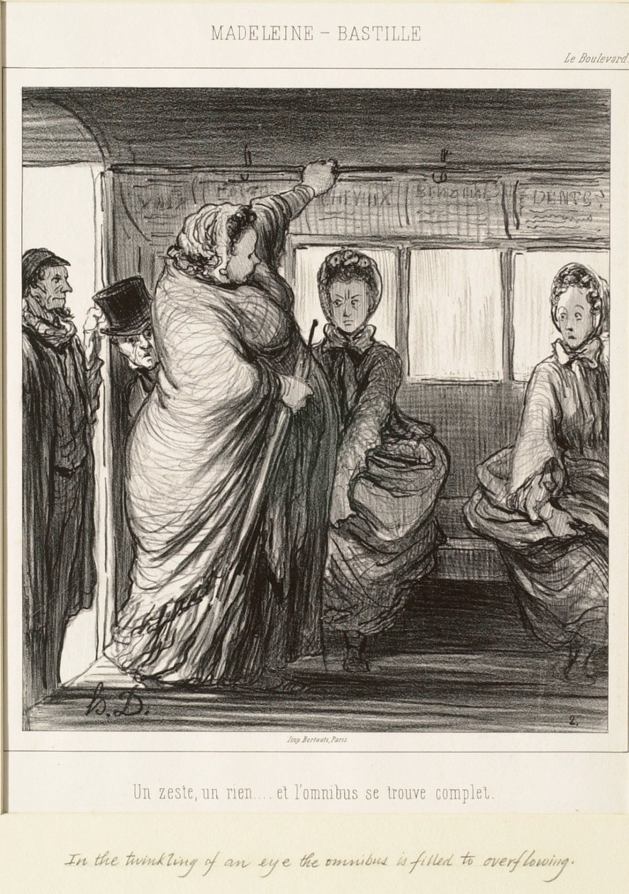 Maličkost, nic - a omnibus je plný od Honoré Daumier