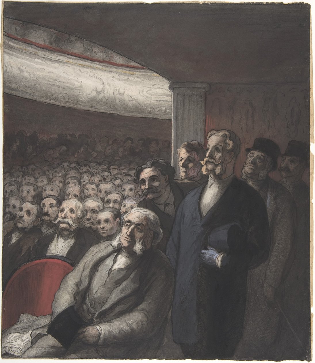 Divadelní publikum od Honoré Daumier