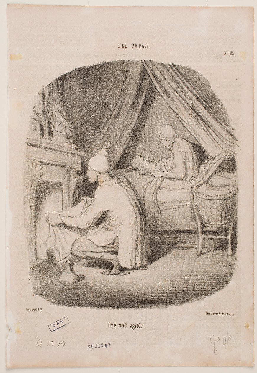 Rušná noc od Honoré Daumier