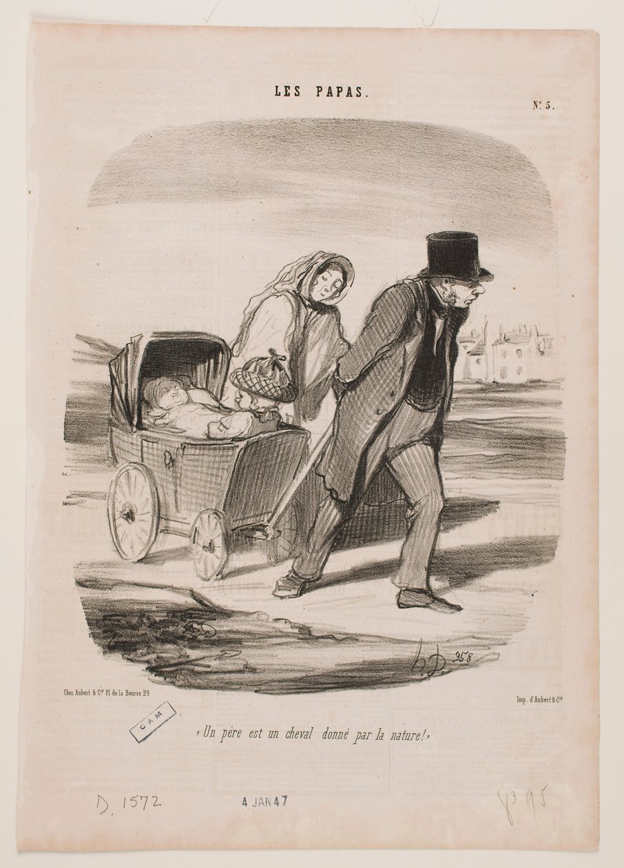 Otec je kůň poskytnutý přírodou od Honoré Daumier