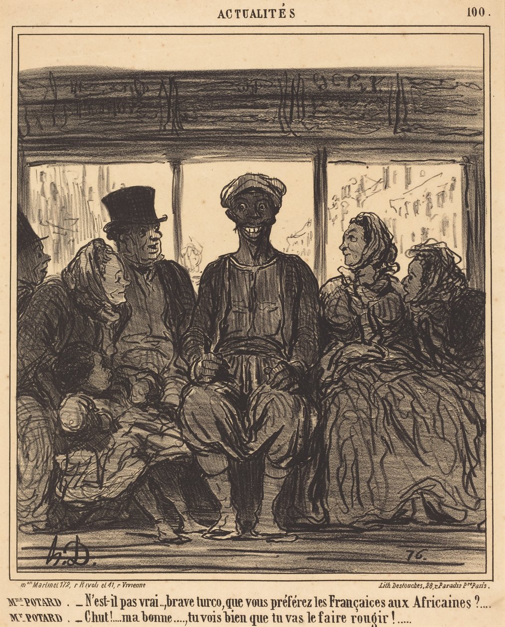 Aktuality: paní Potardová - Není to pravda, statečný Turco... od Honoré Daumier