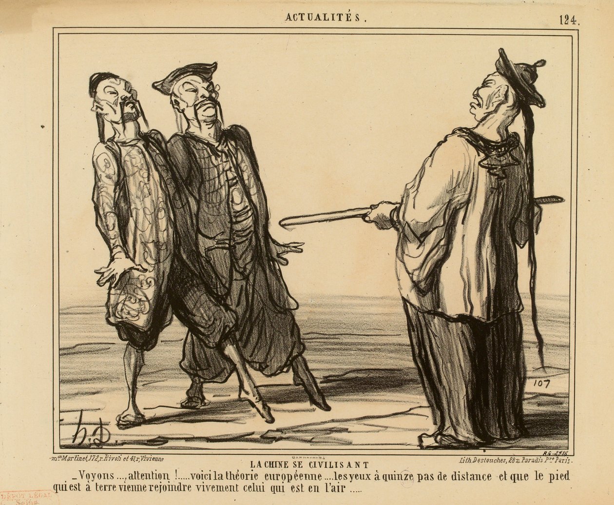 Aktuality č. 124: Čína se civilizuje. - Podívejme se..., pozor! ... zde je evropská teorie... od Honoré Daumier