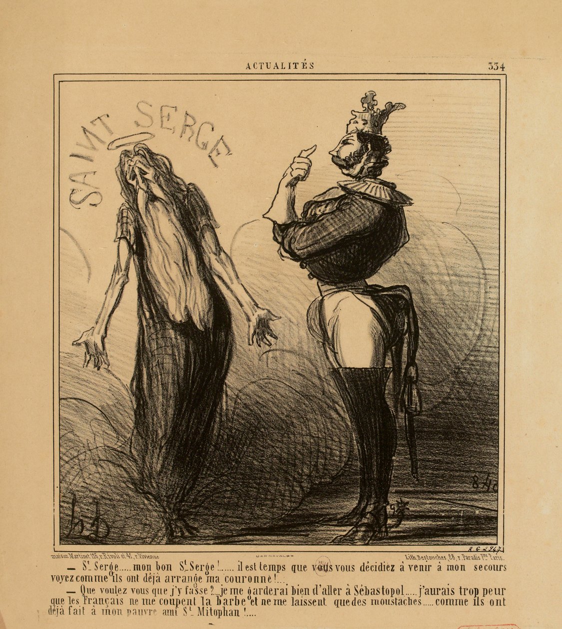 Aktuality č. 334: - Svatý Serge ... můj dobrý svatý Serge! ... je čas, abyste se rozhodl... od Honoré Daumier