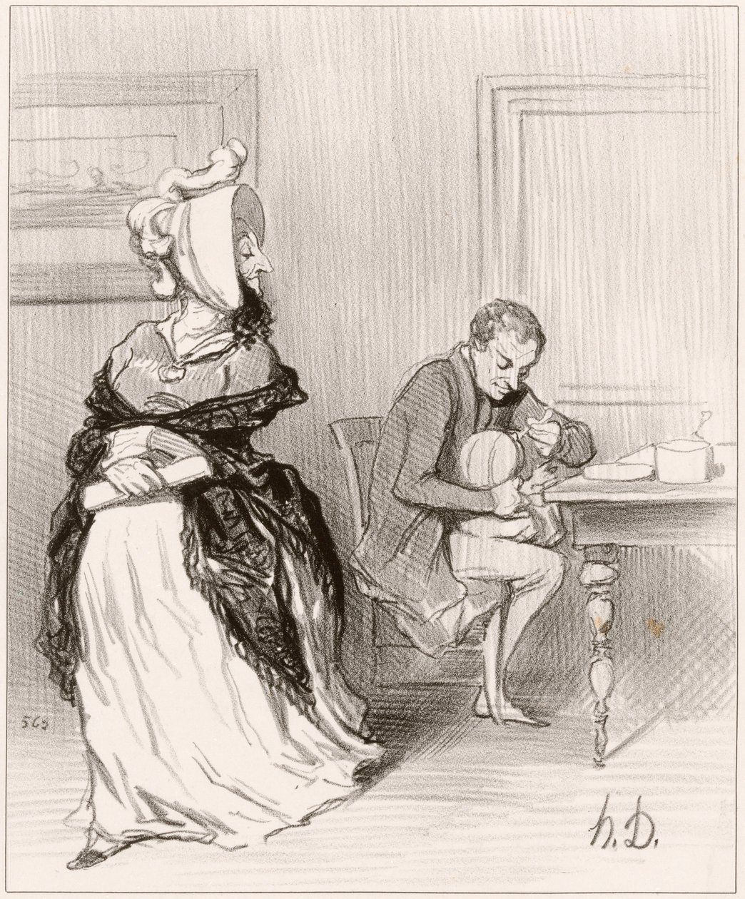 Sbohem, milý příteli, jdu za svými vydavateli... od Honoré Daumier