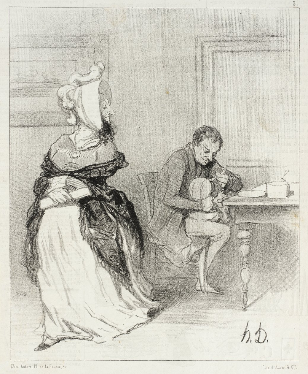 Sbohem, milý můj, jdu ke svým nakladatelům! ... od Honoré Daumier