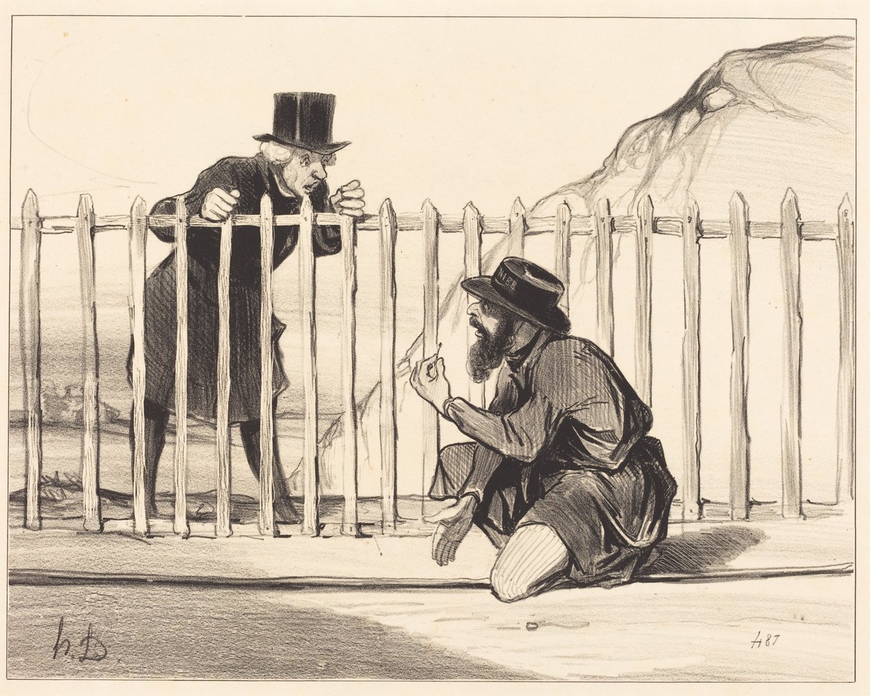 Ach, no... konvoj... si může gratulovat, že tomu unikne... od Honoré Daumier