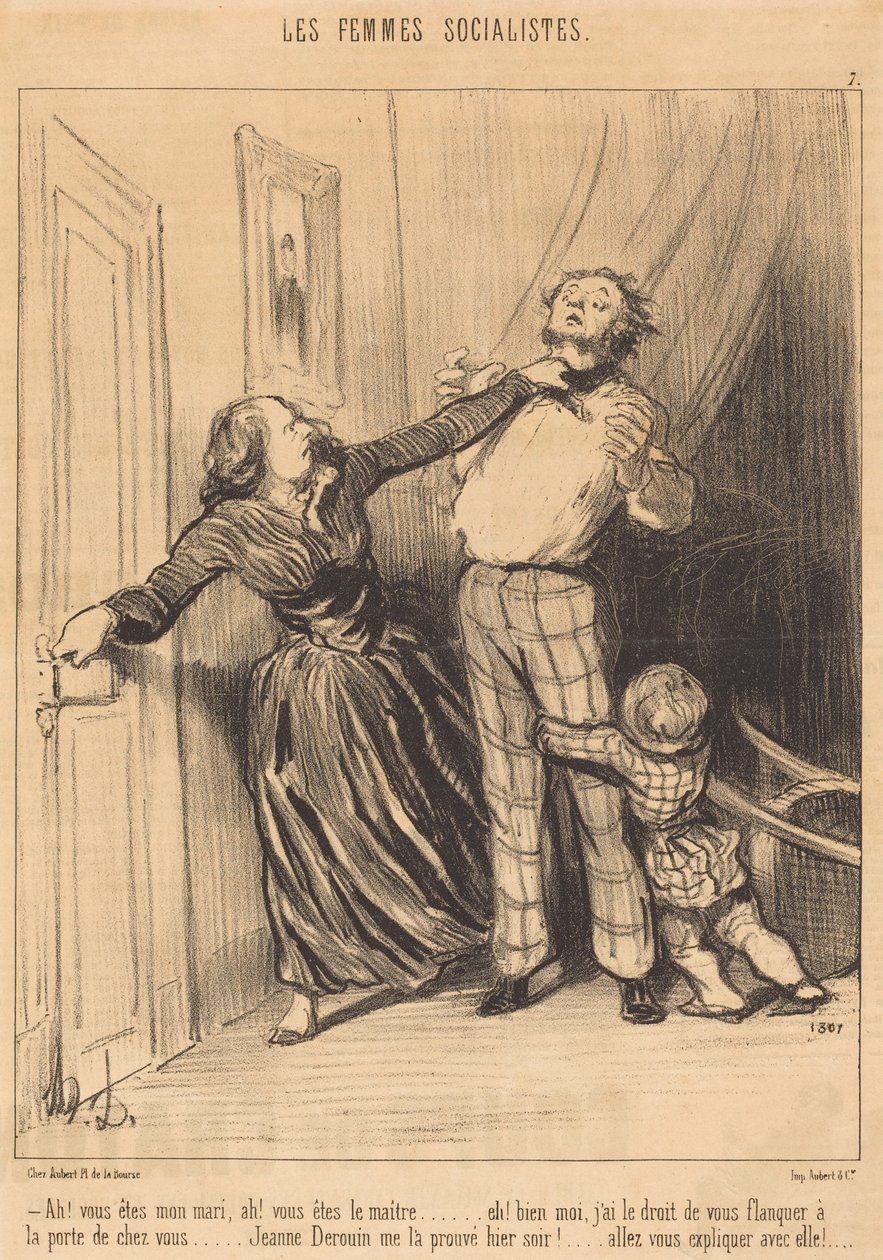 Ach! Jste můj manžel, ach! Jste pán... od Honoré Daumier