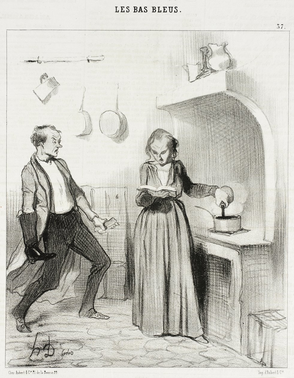No tohle!... tady je a... lije mi leštidlo na boty do čokolády!... od Honoré Daumier