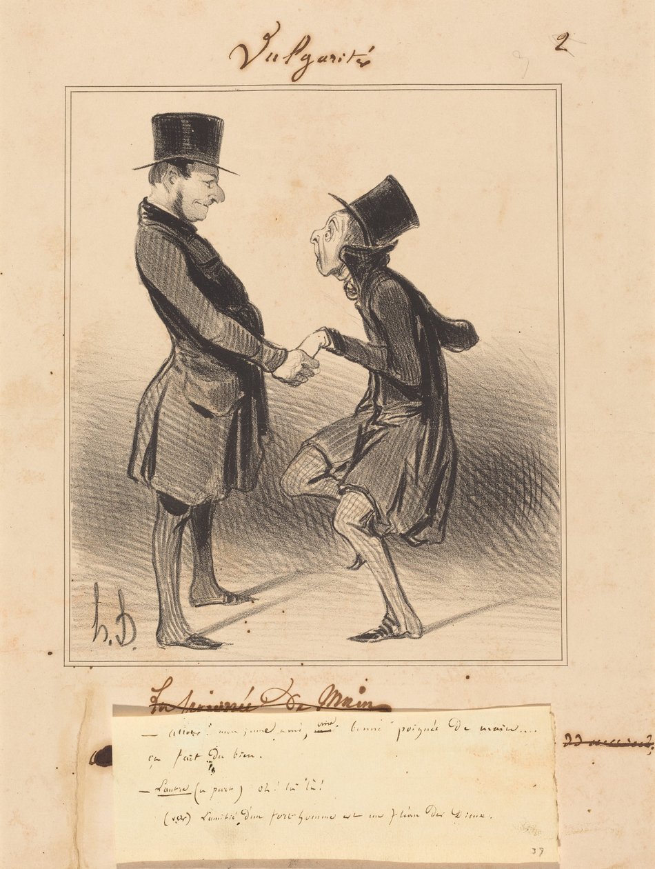No tak! Můj mladý příteli, pořádný stisk ruky... od Honoré Daumier