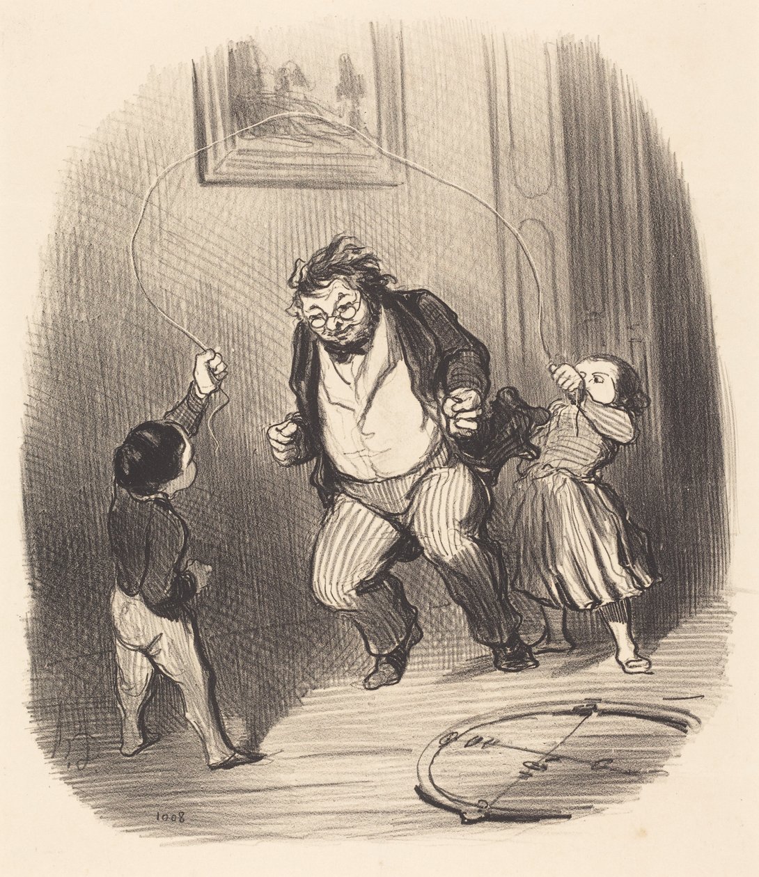 Tak, tati... ještě jednou... třicet dva kol!... od Honoré Daumier