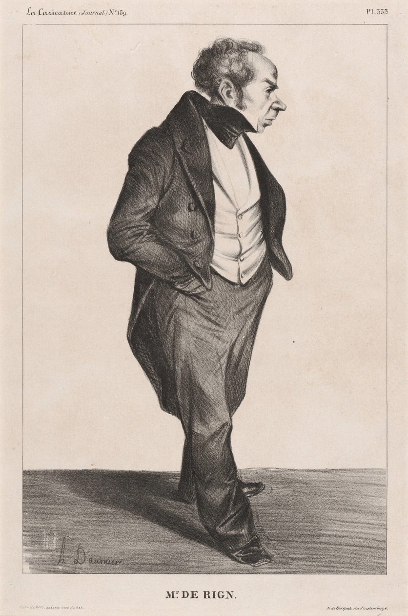 Admirál de Rigny od Honoré Daumier