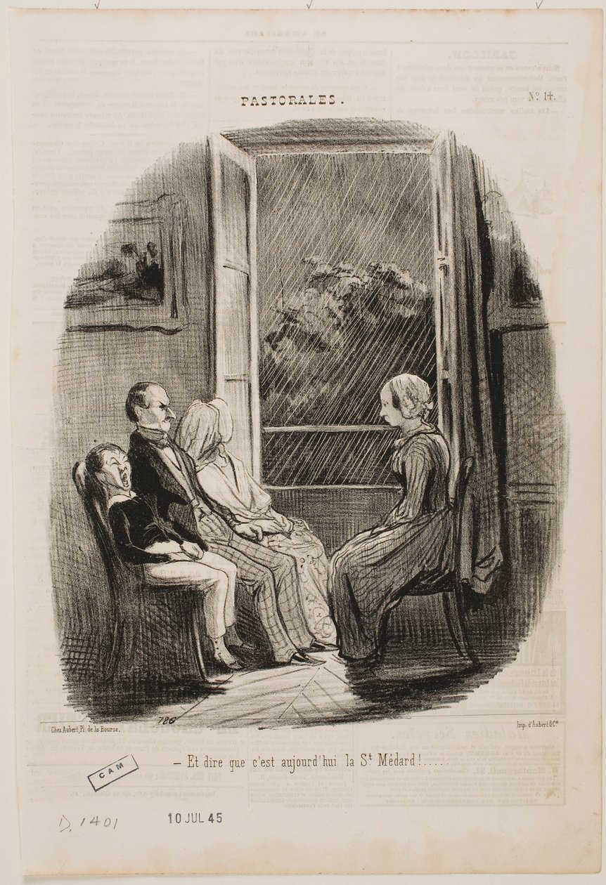 A pomyslet, že je dnes svátek svatého Médarda! od Honoré Daumier