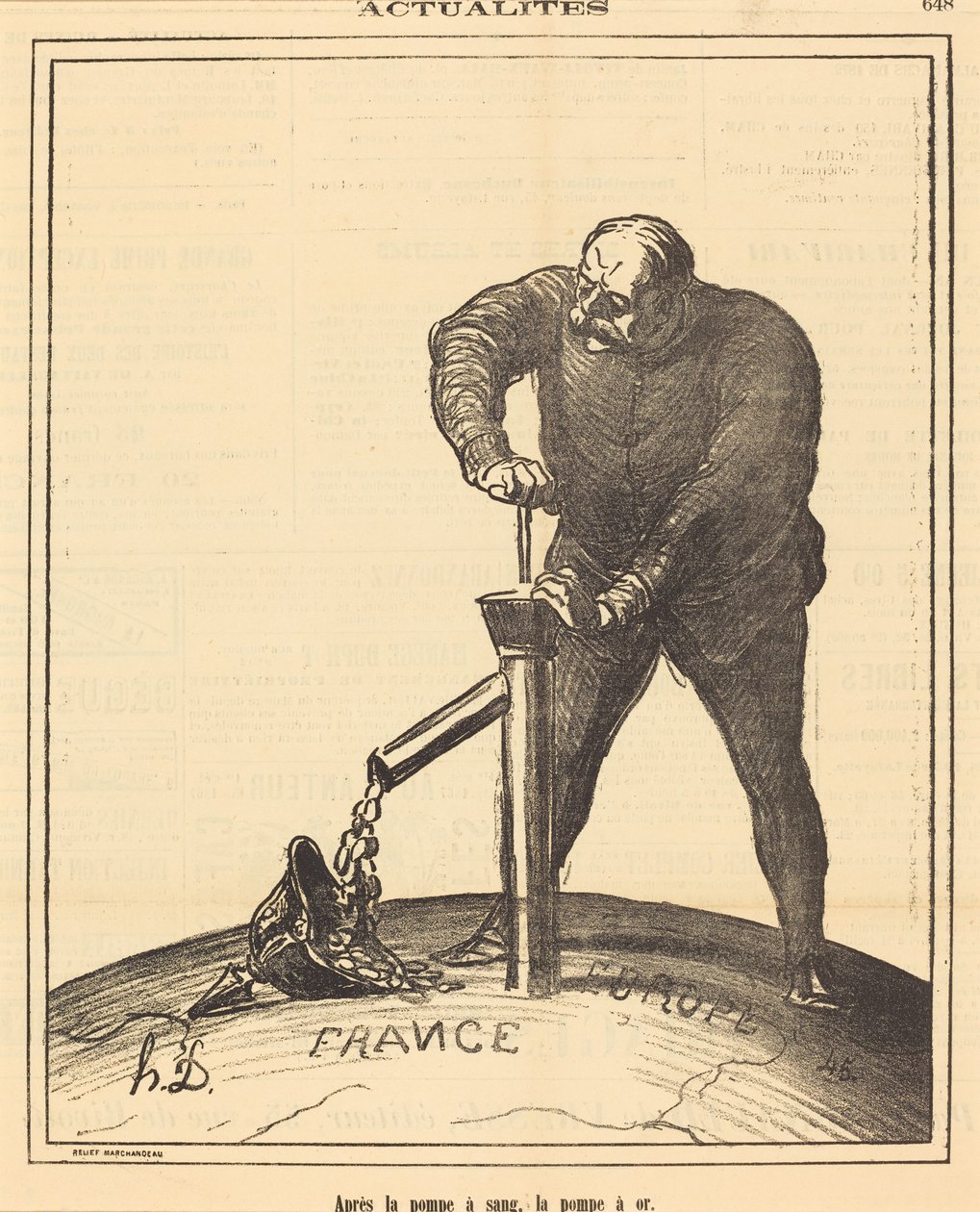 Po krevní pumpě zlatá pumpa od Honoré Daumier