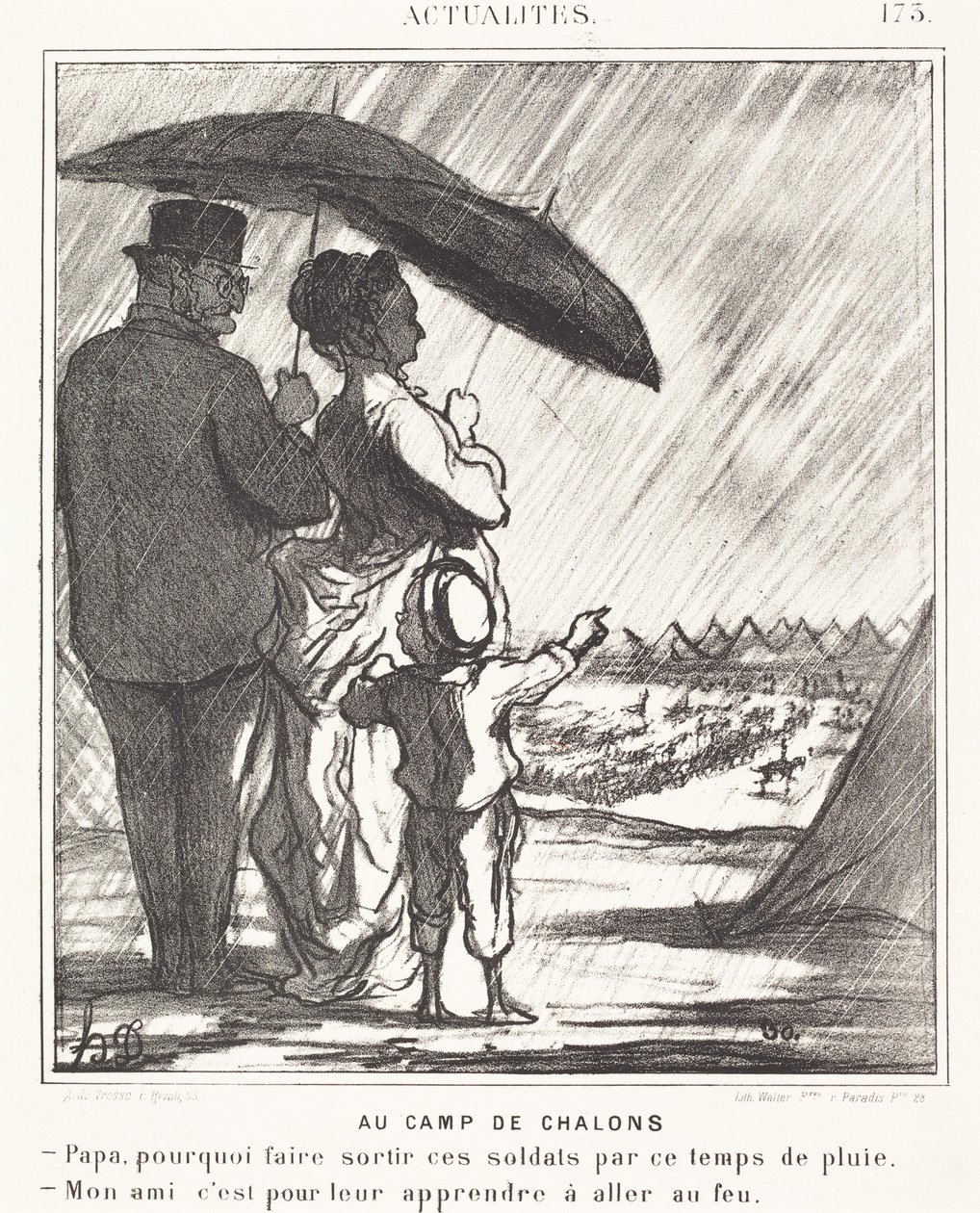 V táboře v Châlons od Honoré Daumier