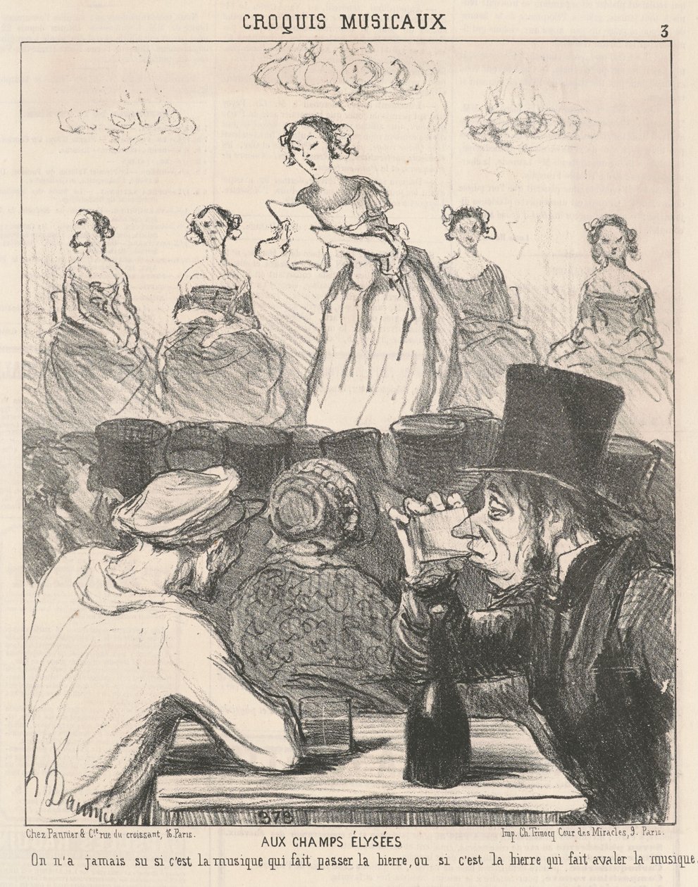 Na Champs Elysees od Honoré Daumier