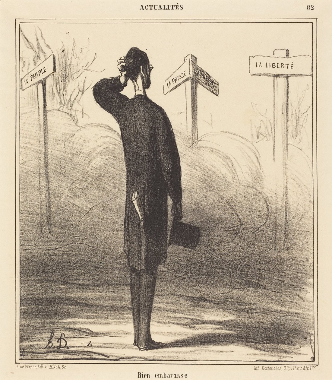 V pořádném dilematu od Honoré Daumier