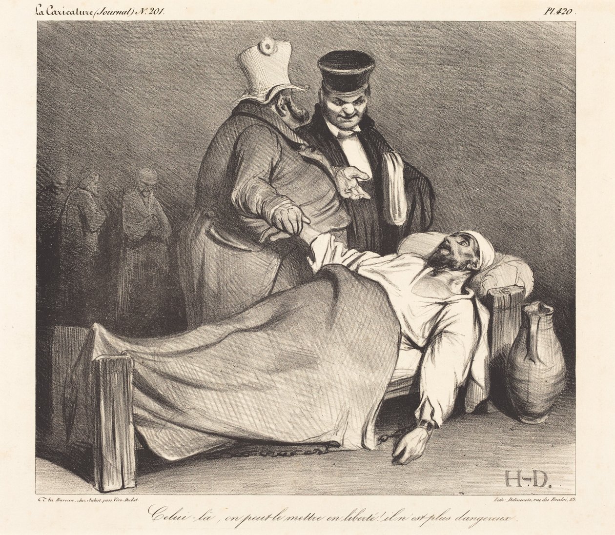 Tohoto můžeme propustit na svobodu! Už není nebezpečný! od Honoré Daumier