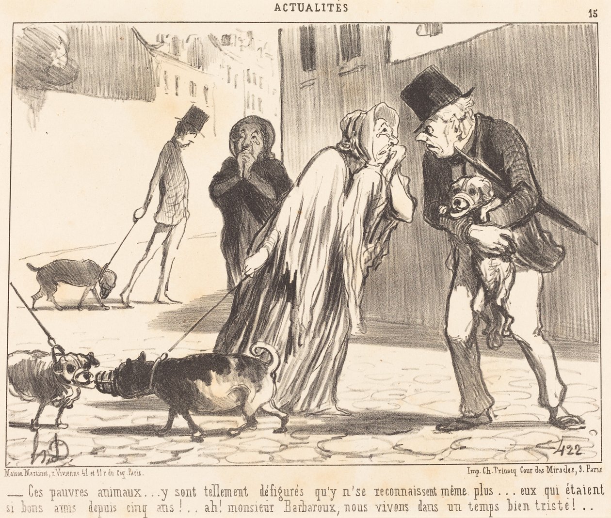 Tato ubohá zvířata... se už nepoznávají... od Honoré Daumier