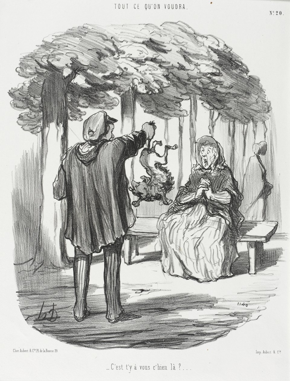 Je ten pes tamhle váš? od Honoré Daumier
