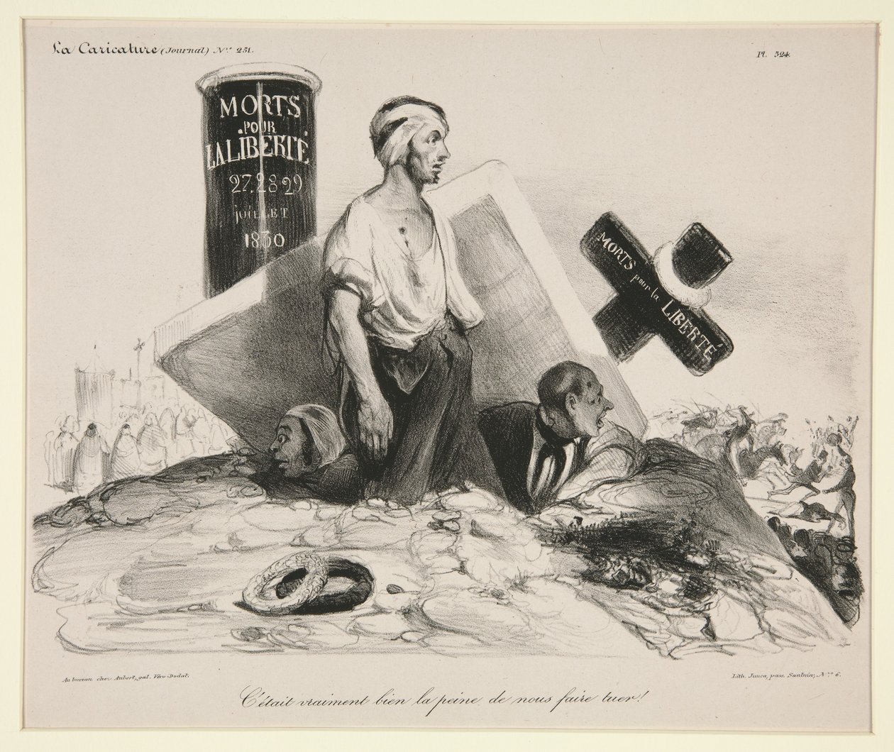 Opravdu sotva stálo za to nechat se pro to zabít! Tabule 524 z časopisu La Caricature od Honoré Daumier