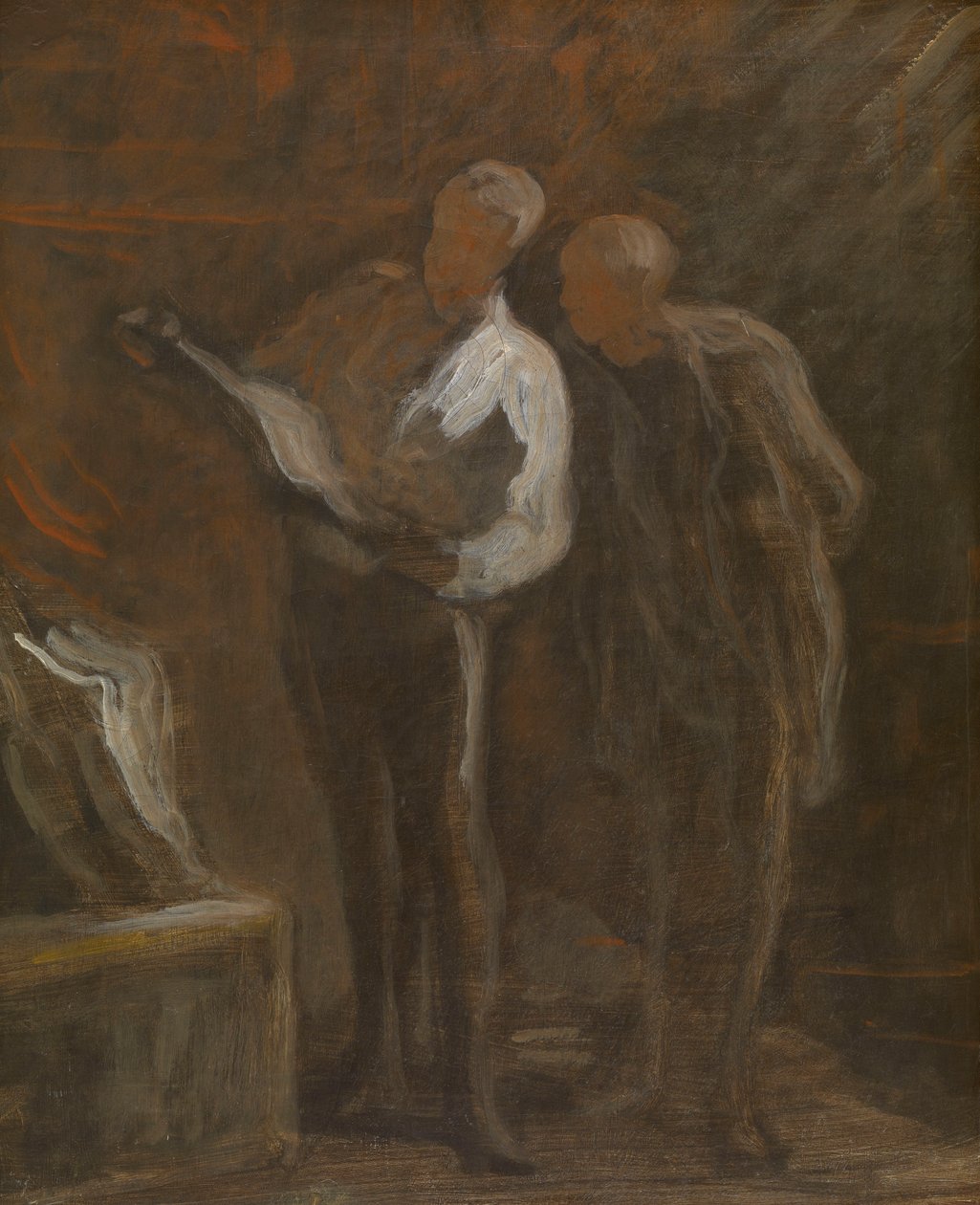 Sbírání rytin, cca 1870-73 (olej na plátně) od Honore Daumier