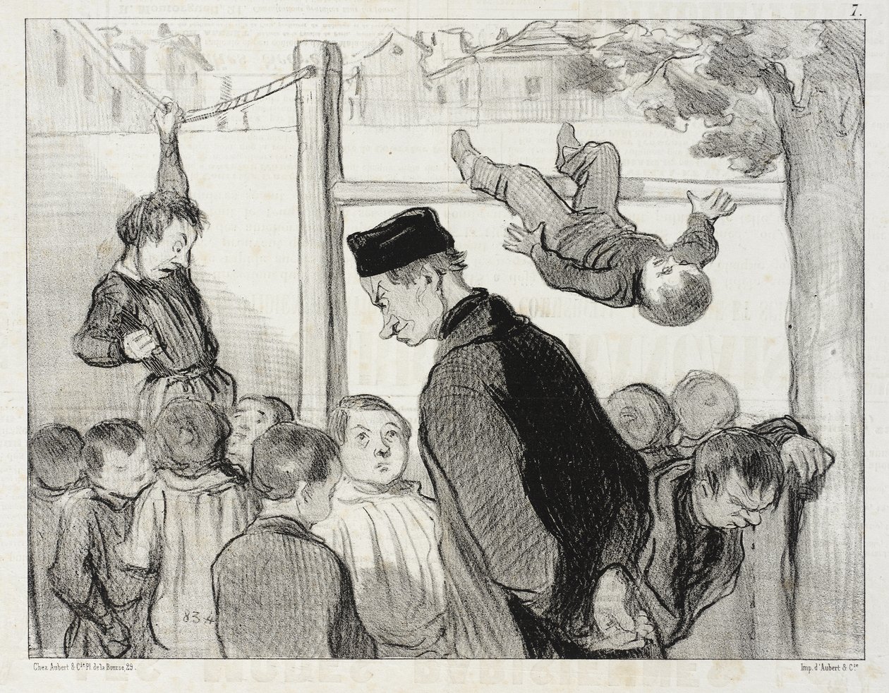 Jak gymnastika formuje končetiny... od Honoré Daumier