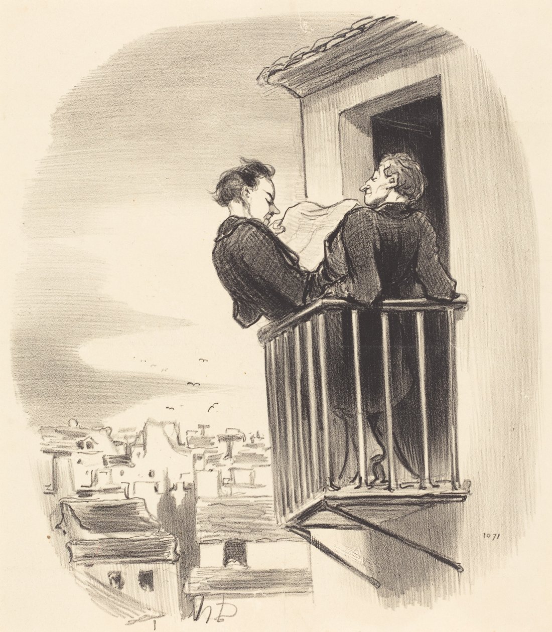 Jak rozumíme španělskému balkónu v Paříži od Honoré Daumier