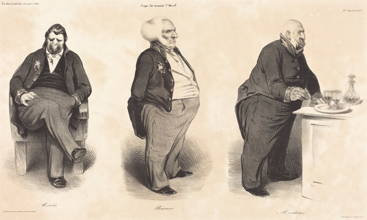 Hrabě Portalis - vévoda z Bassana - hrabě de Montlosier od Honoré Daumier