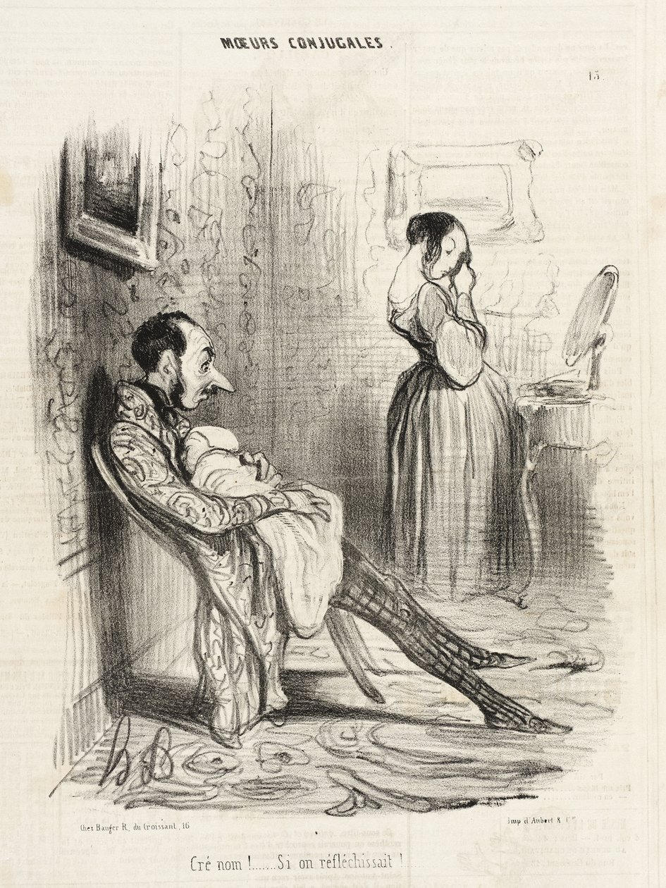 Sakra!... Co kdybychom přemýšleli!... od Honoré Daumier