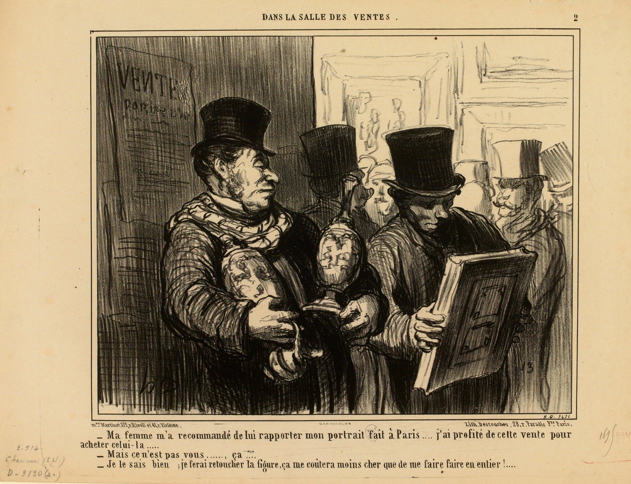 V aukční síni č. 2: Má žena mi doporučila, abych jí přinesl svůj portrét... od Honoré Daumier