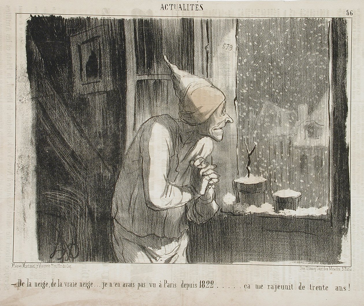 Sníh, opravdový sníh... od Honoré Daumier