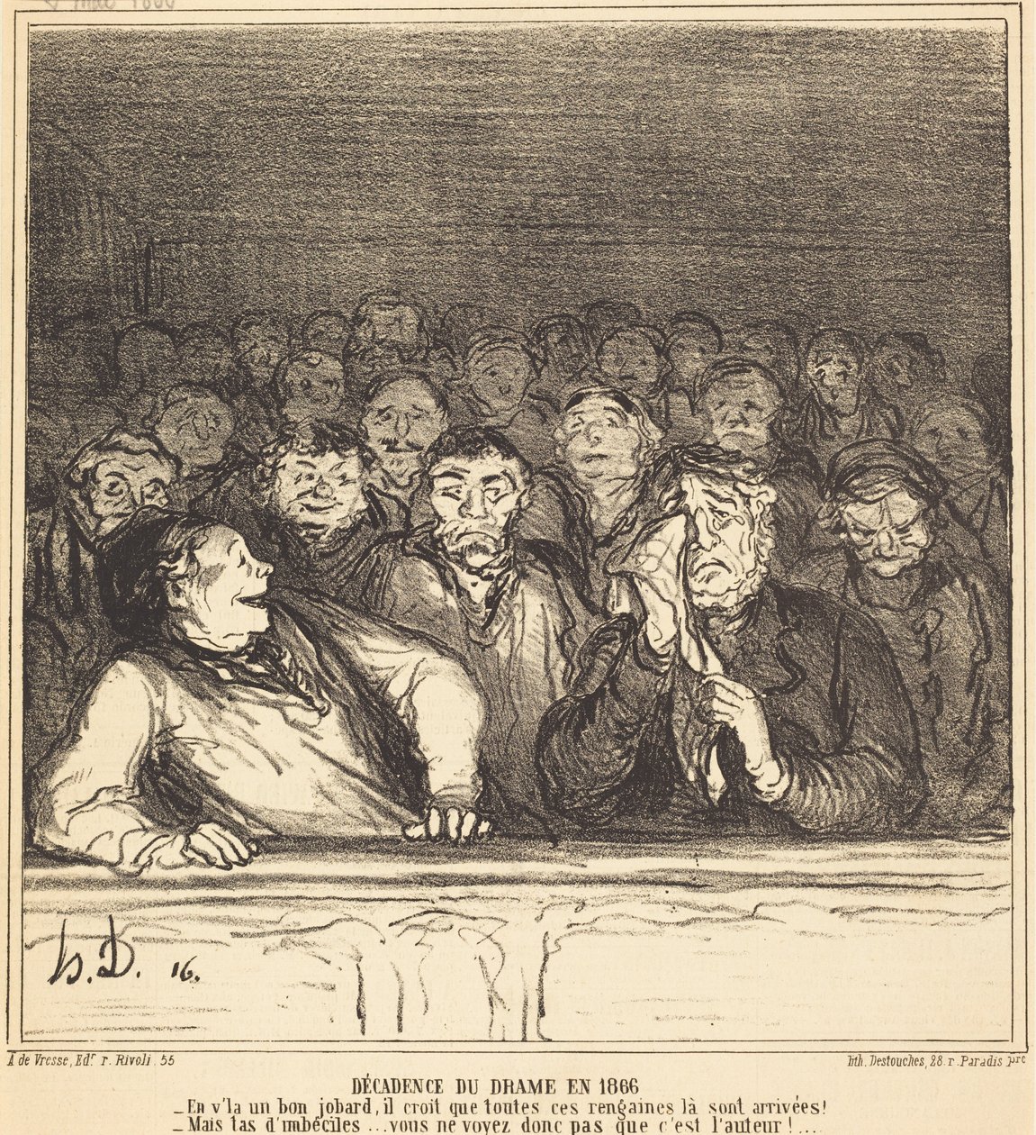 Úpadek dramatu v roce 1866 od Honoré Daumier