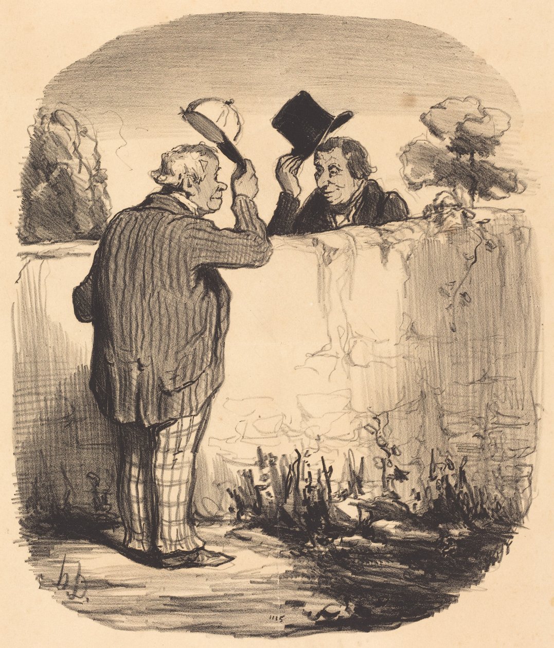 Dva dobří sousedé od Honoré Daumier