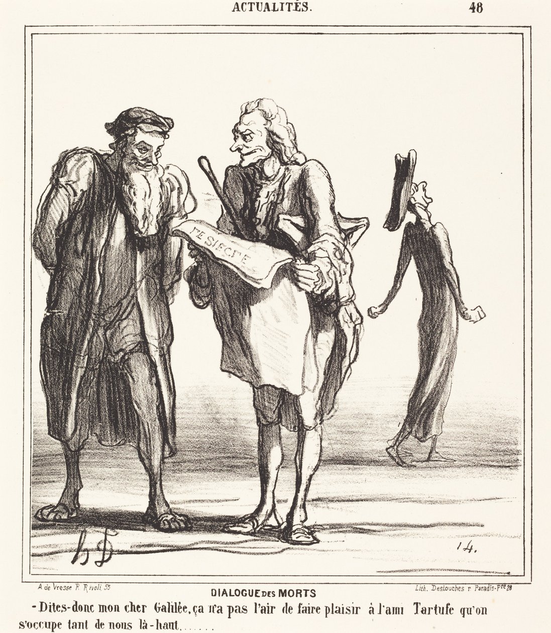 Dialog mrtvých od Honoré Daumier