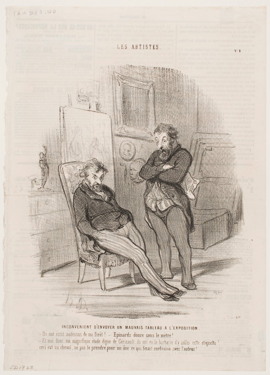 Nevýhoda zaslání špatného obrazu na výstavu od Honoré Daumier