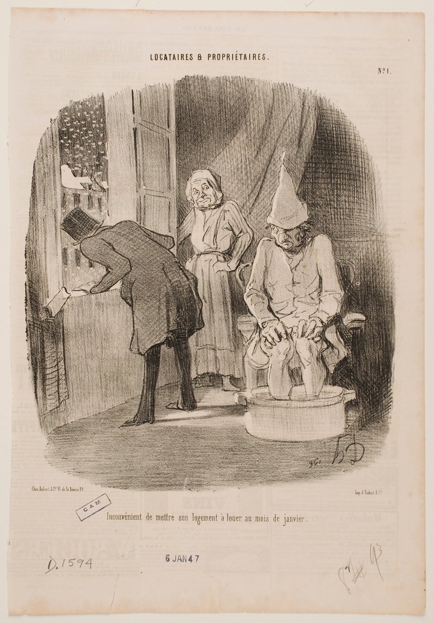 Nevýhoda nabídnutí bytu k pronájmu v lednu od Honoré Daumier