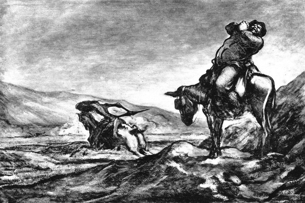 Don Quijote a Sancho Panca od Honoré Daumier
