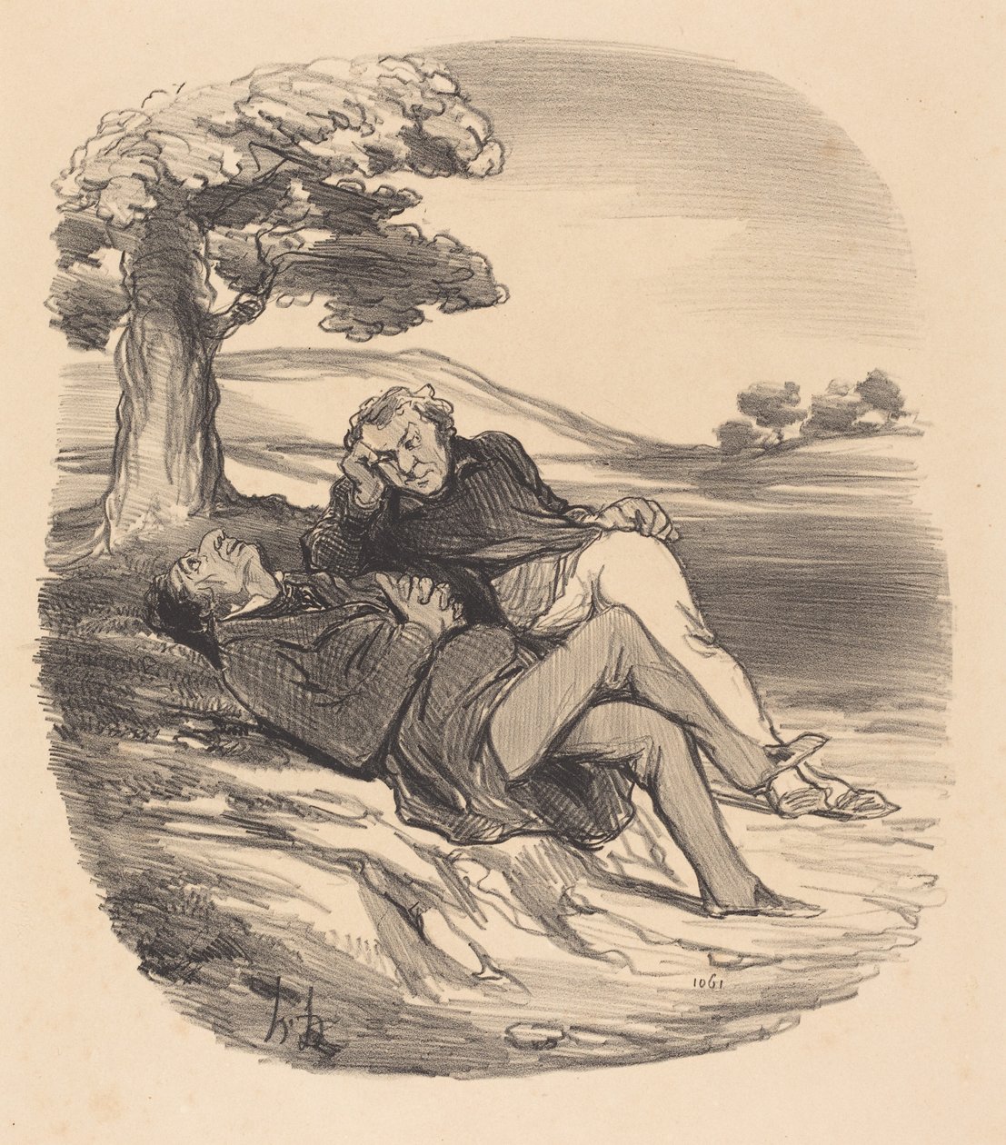 Sladký odpočinek vysloužilého železářství... od Honoré Daumier