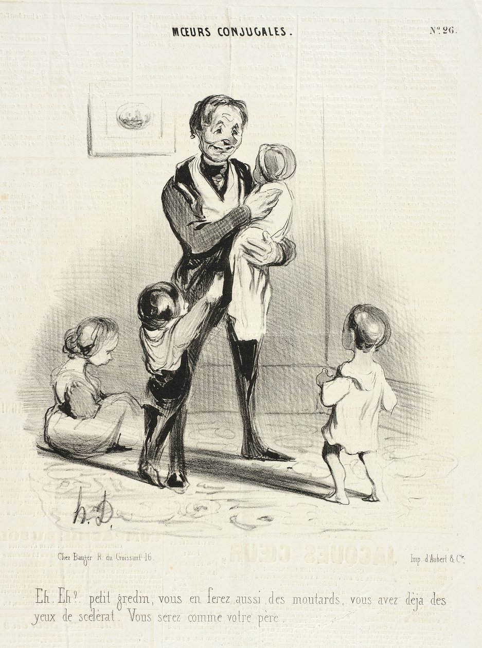 Eh! Eh!... malý darebáku, i ty naděláš takové spratky... od Honoré Daumier